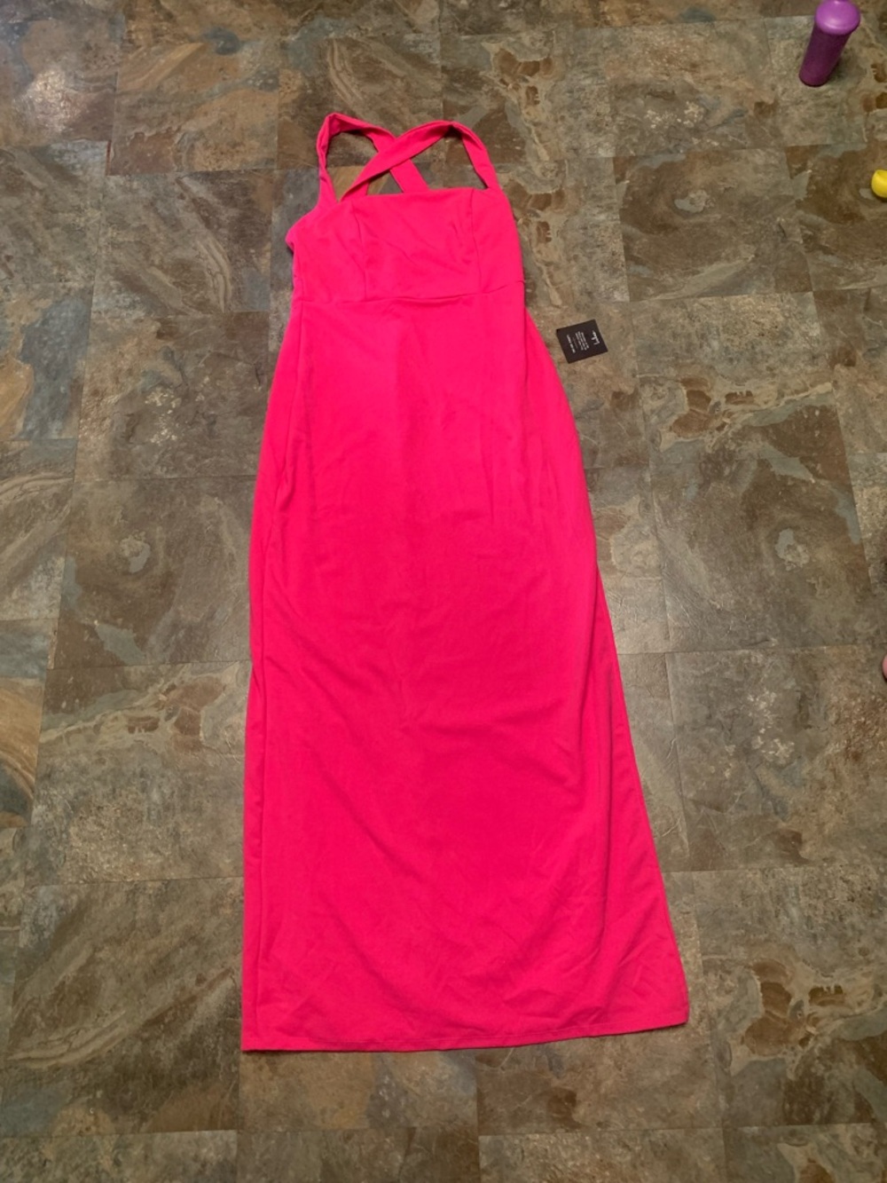Hot pink lulus maxi dress, size XL. NWT